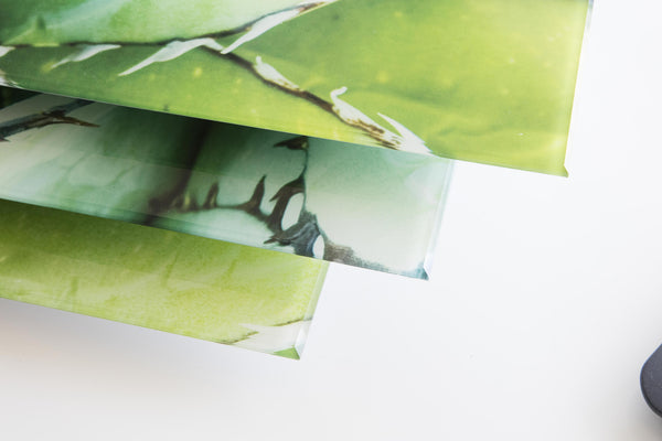 flower print on acrylic 